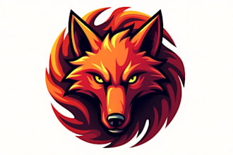 make a high quality angry fox mascot logo in 12 hours