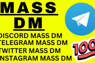 send instagram mass dm, discord mass dm, daily cold dm, telegram promotion