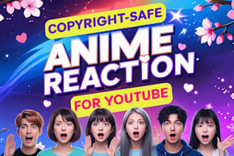 edit anime reaction video for youtube without any copyright issues