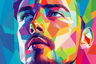 draw wpap pop art sport potrait