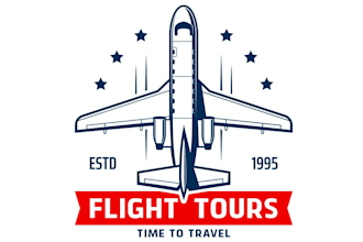 design a beautiful airplane logo