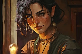 fantasy dnd character illustration