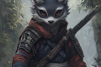 draw anime art style furry characters