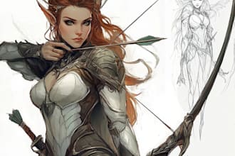 create a dnd art and d and d character for you