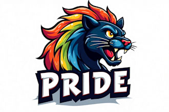make a high quality pride head mascot logo in 12 hours