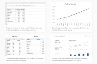 create accurate excel forecast models and data predictions
