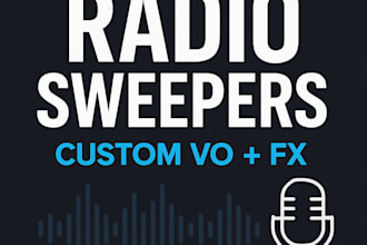 produce custom radio sweepers with your station branding