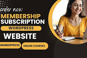 design membership subscription website, memberpress wordpress website