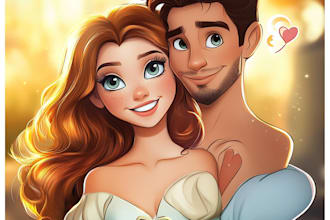 draw cute disney cartoon portrait