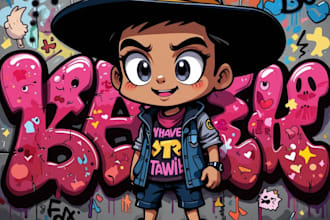 create street graffiti art character designs
