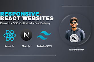 create a responsive react web app with nextjs and tailwind CSS