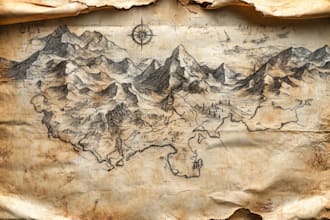 create an amazing fantasy map illustration