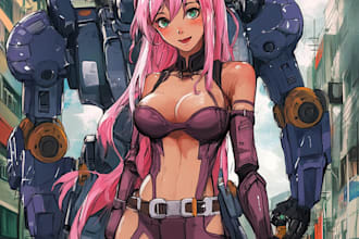 making anime, mecha, pop art ,fan art and original character