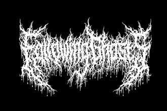 create death metal, black metal, and brutal death metal logo in 1 day