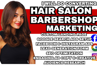 hair salon marketing barbershop marketing facebook ads instagram ads google ads