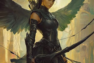 draw original fantasy characters, concept art, fanart