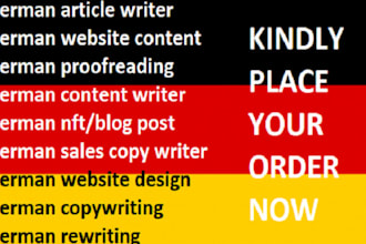 proofread beta read alpha read edit translate german text