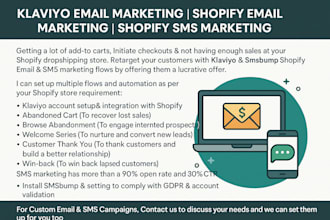 be klaviyo expert shopify email marketing, SMS bump SMS flows SMS marketing