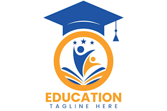 make a creative unique education logo