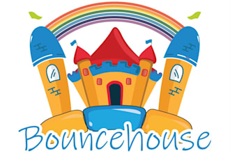 do design good looking bounce house logo