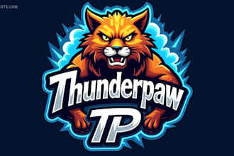 create amazing thunder paw mascot logo with unlimited revisions