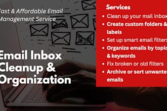 do inbox clean up, organization, and email management