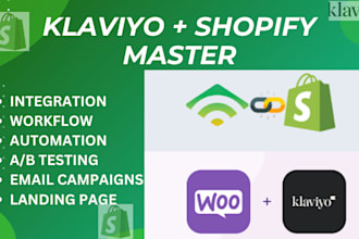 integrate klaviyo with shopify or woocommerce for email automation
