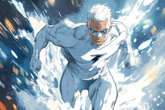 draw you a dc or marvel style comic book superhero character