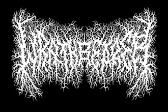 draw deathcore, metal core or death metal logo for your band