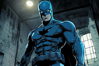 draw you a dc or marvel style comic book superhero