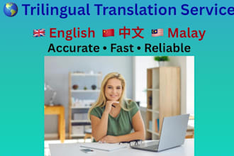 translate documents between english, mandarin, and malay