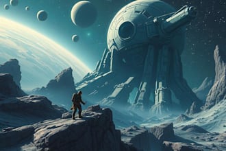 draw concept art, sci fi illustration and sci fi art