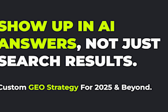 create a GEO strategy to rank in ai search in 2025