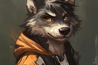 draw your furry, monster character in my own art style