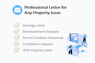 draft acknowledgment, appeal and compliance letters for property related matters