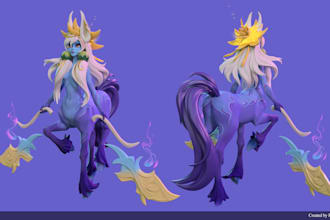 do custom stylized 3d characters for game engines or figure