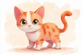 draw cute cartoon or animal illustration
