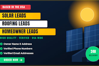 provide verified solar leads, roofing leads and other homeowners leads list