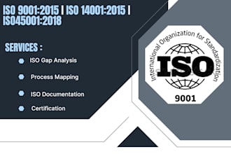 complete iso 9001 14001 45001 documentation and certification