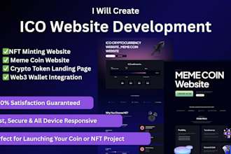 do ico, nft minting website, meme coin cryptocurrency website token landing page