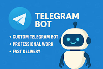 develop a custom telegram bot or chatbot using python