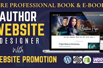 design book author website, wordpress website author, ebook website for author