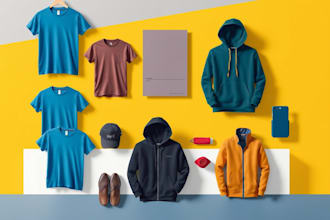 design realistic custom mockup of clothing apparel product