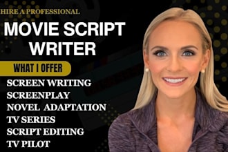 write or adapt your story into a pro screenplay, movie script and tv series