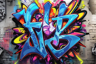 design cool graffiti art for your logo or name