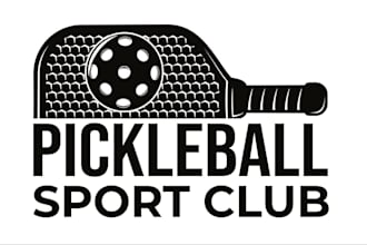 design a modern beautiful pickleball logo