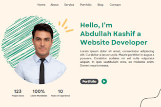 create professional portfolio website, simple static website, duplicate