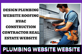 design plumbing website roofing hvac construction contractor real estate website