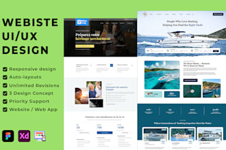 design redesign a modern UI UX for website, web app in figma
