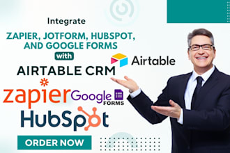 integrate zapier, jotform, hubspot, and google forms with airtable crm